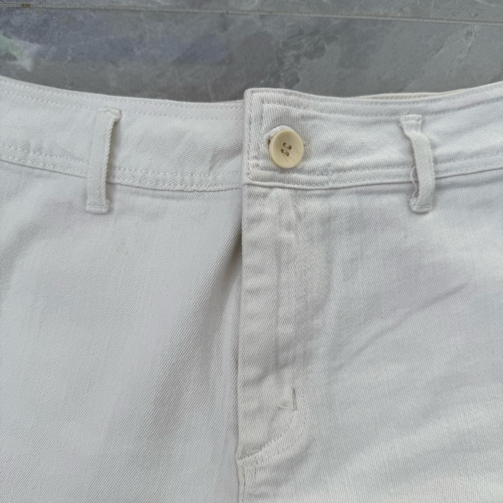 Women’s Miou Muse Straight Wide Leg Denim Pants Raw Hem Size Medium - Picture 4 of 16